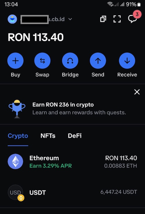 Inselactiune coinbase wallet