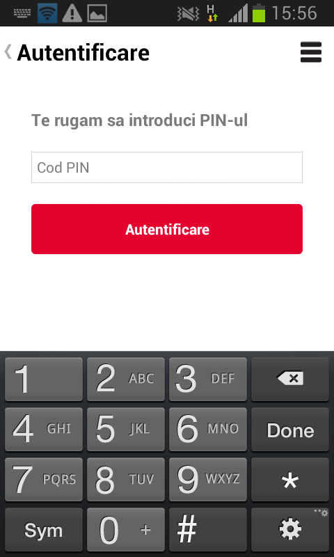 PIN aplicatie myBRD
