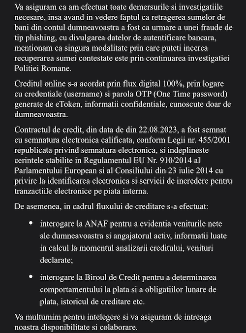 frauda credit online