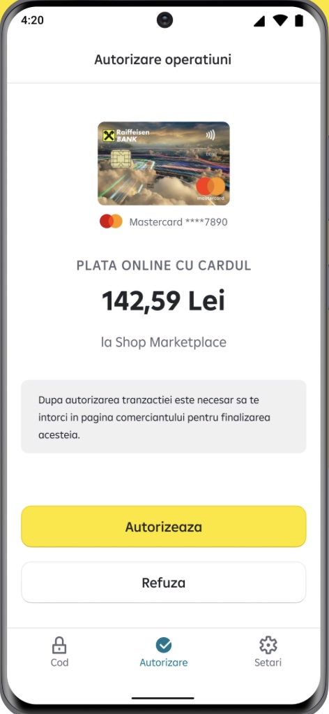 nu merge aplicatia smart token raiffeisen